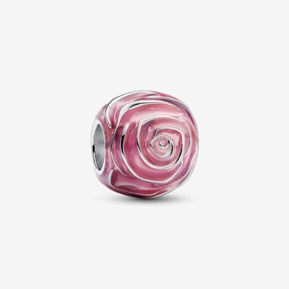 Pandora Pink Rose in Bloom Charm - Picture 1 of 1
